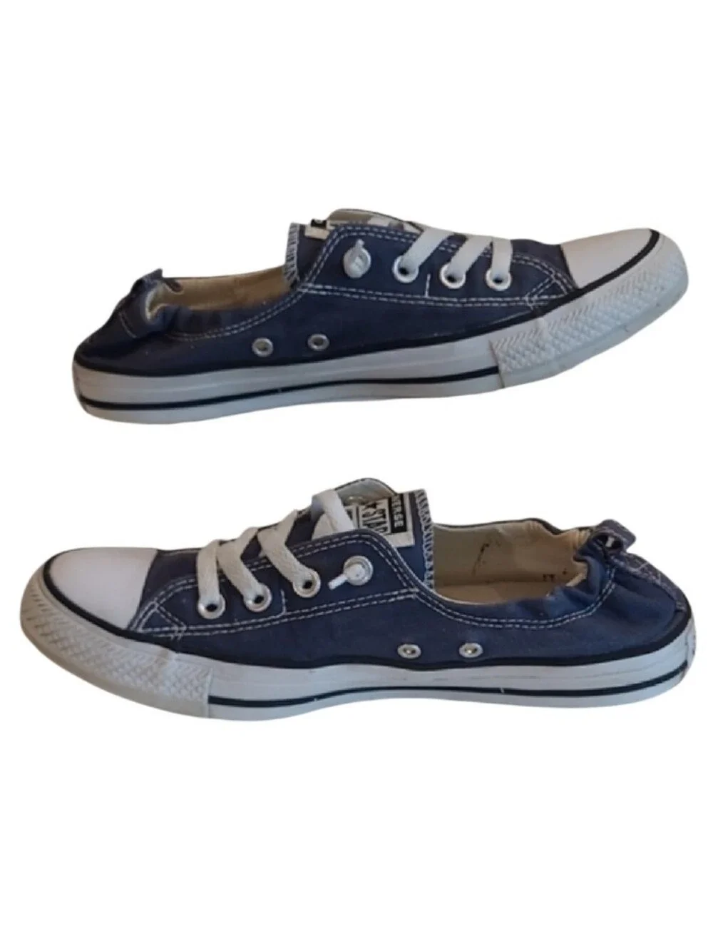 Converse Chuck Taylor All-Star Classic Low Top Lace Up Blue Trim Canvas Sneaker